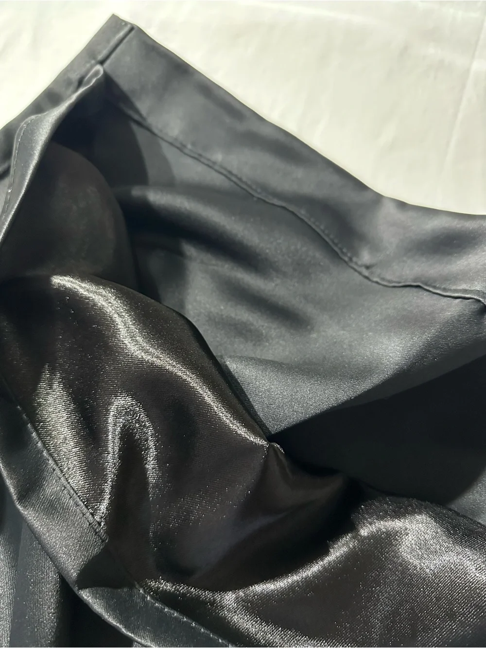 Black Sateen Fabric Blackout Panels (2)